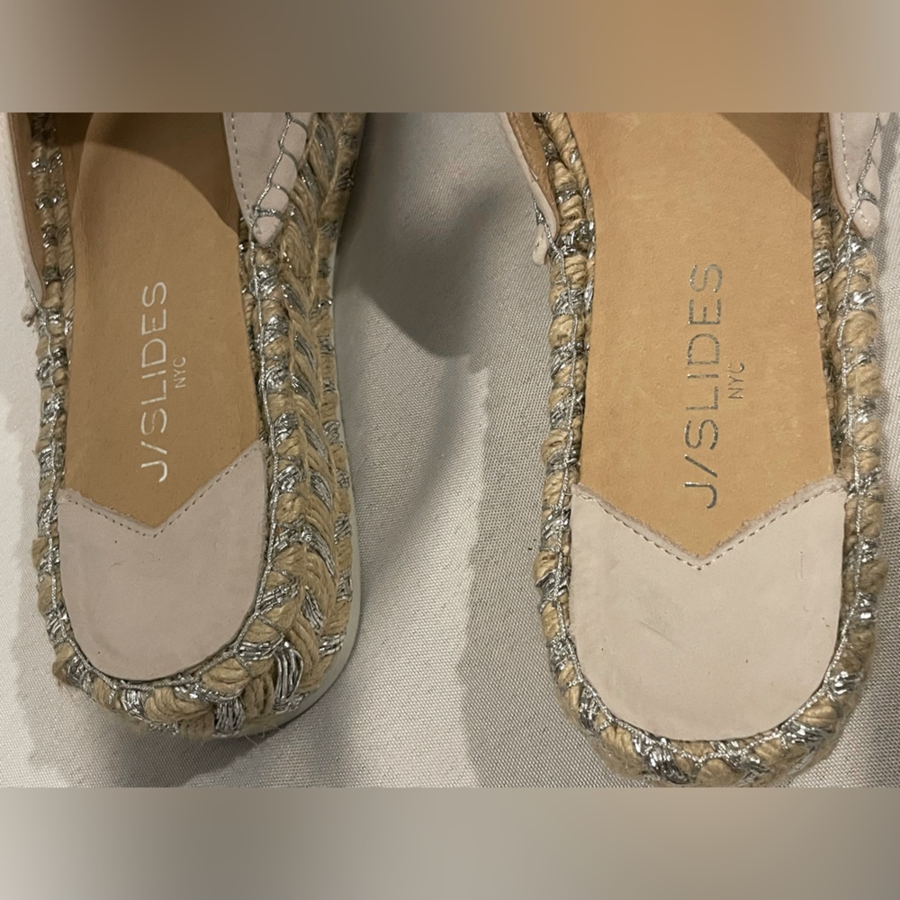 J/Slides Ritsy Espadrille Bow Slides Soft Gray / … - image 6